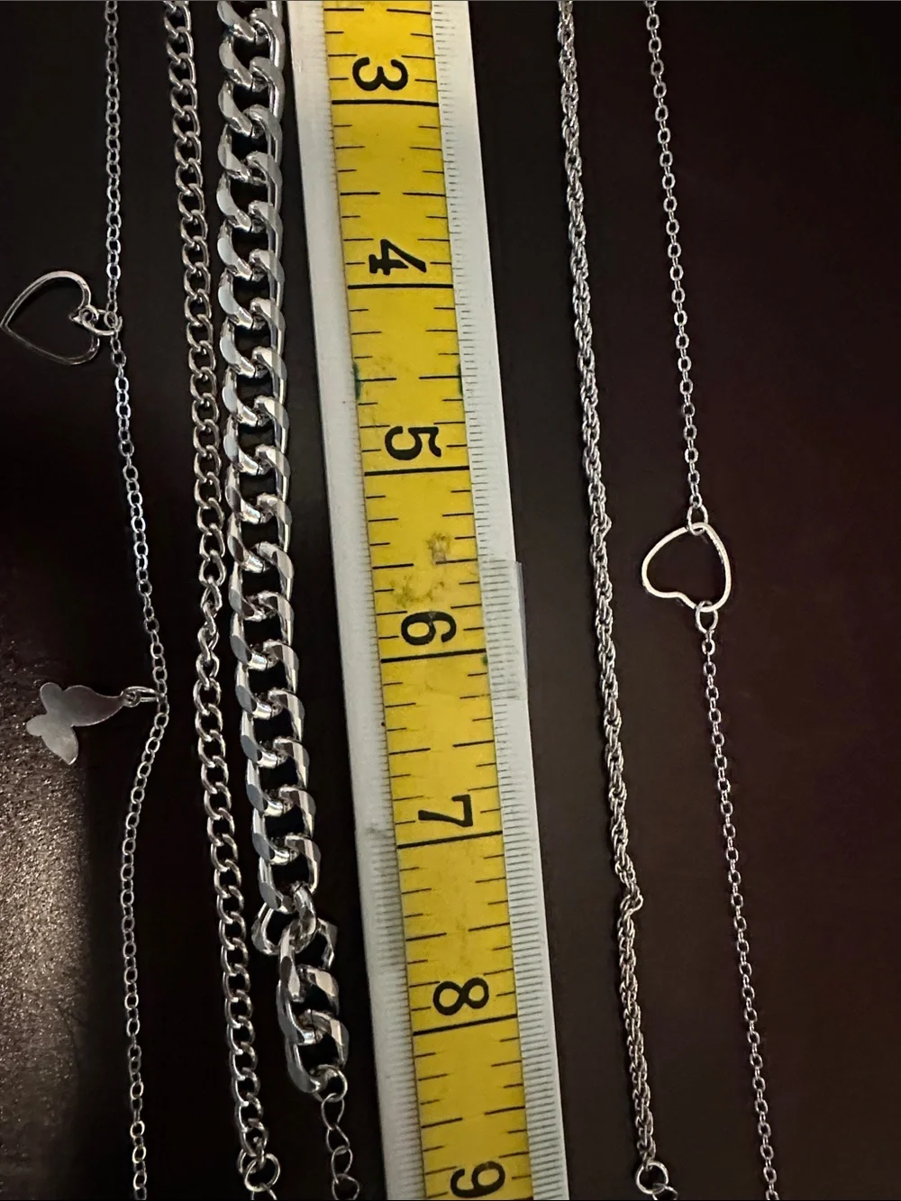 Silver Women's Chain 9 Unkle Bracelets Set - Elegant Heart & Link Styles